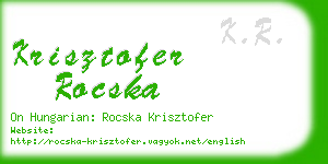 krisztofer rocska business card